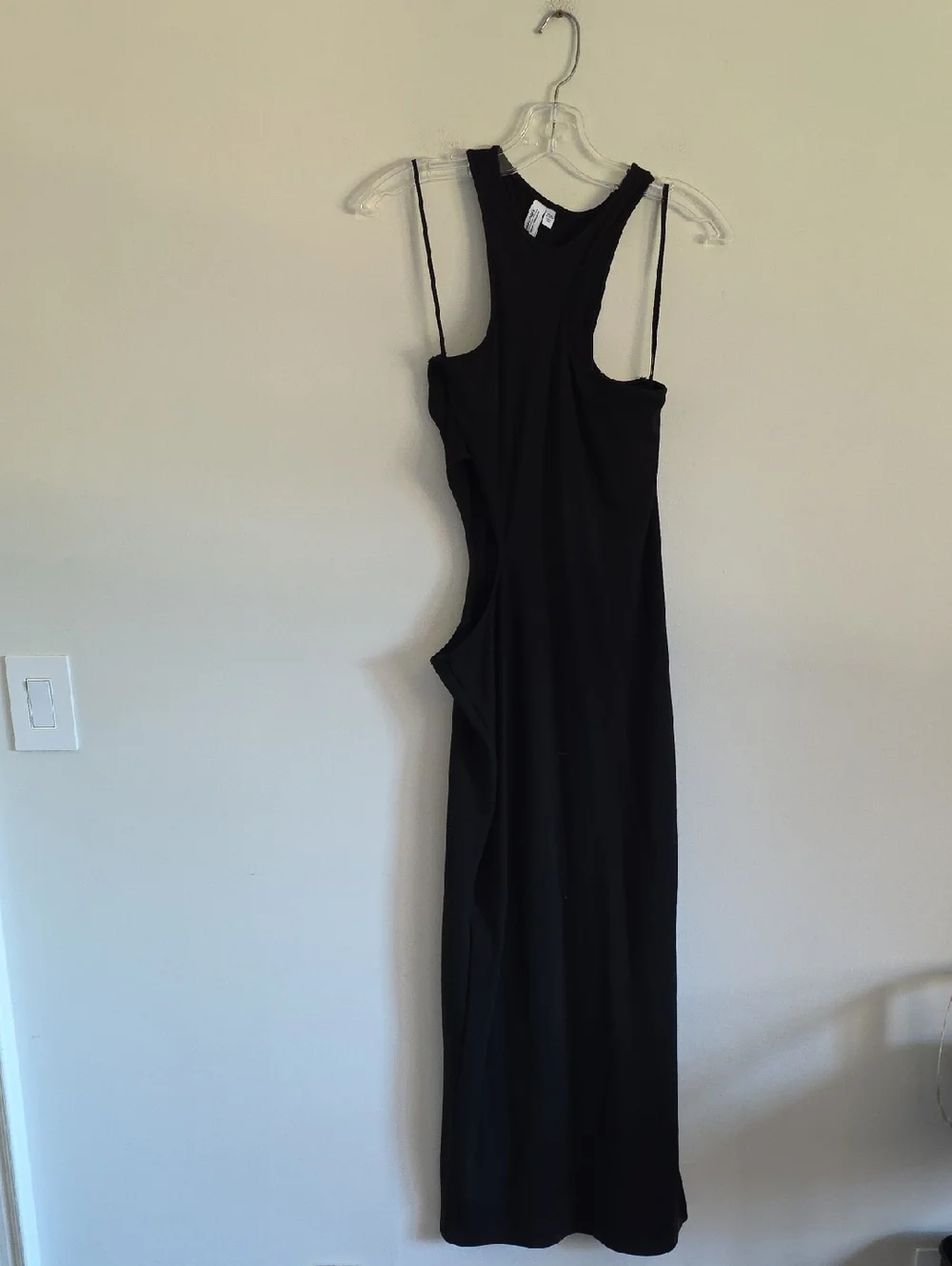 & OTHER STORIES | Cut Out Midi Dress Black Asymmetric Sz 8 - Picture 3 of 6